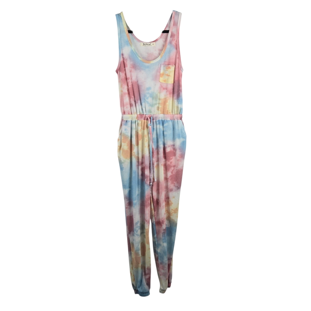 Three Bird Nest Tie-Dye Sleeveless Jumpsuit Size Medium